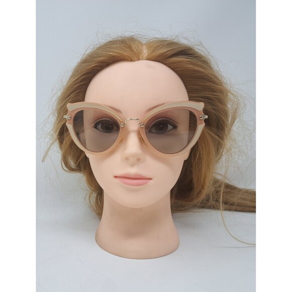 NWOT Miu Miu Women\'s Sunglasses Cat-Eye Pink Gold SMU 05S 52-23-140 Italy main image 10